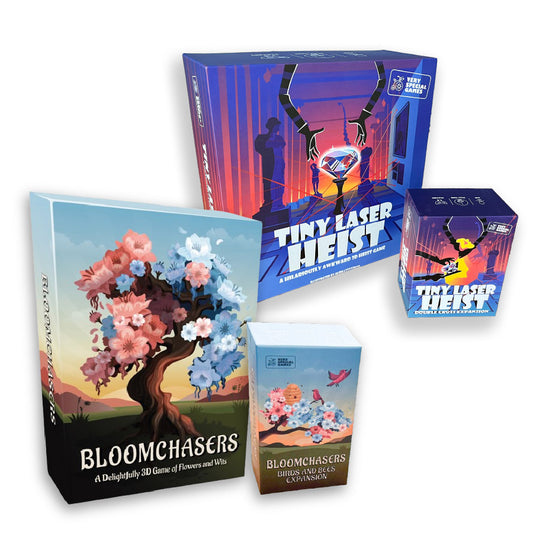 3D Game Bundle: Bloomchasers + Tiny Laser Heist Base Games + Expansions!
