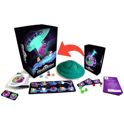 Abducktion Base Game + IntergalacDuck Expansion (ships inside main box!)