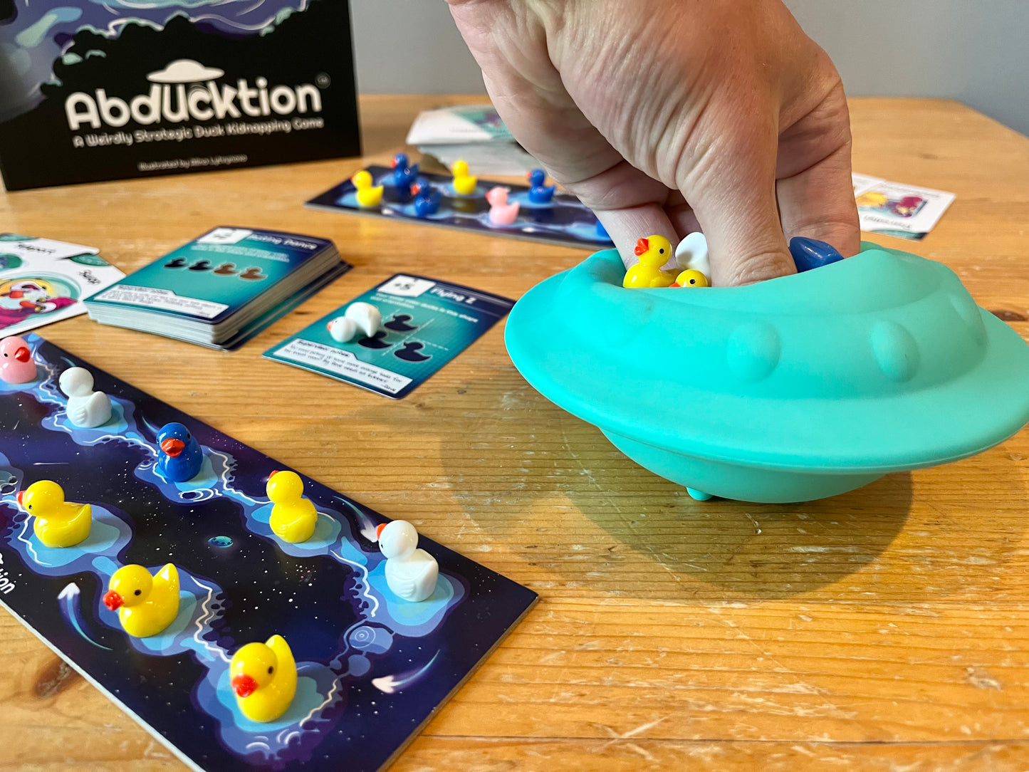 Abducktion Base Game + IntergalacDuck Research Expansion (ships inside main box!)